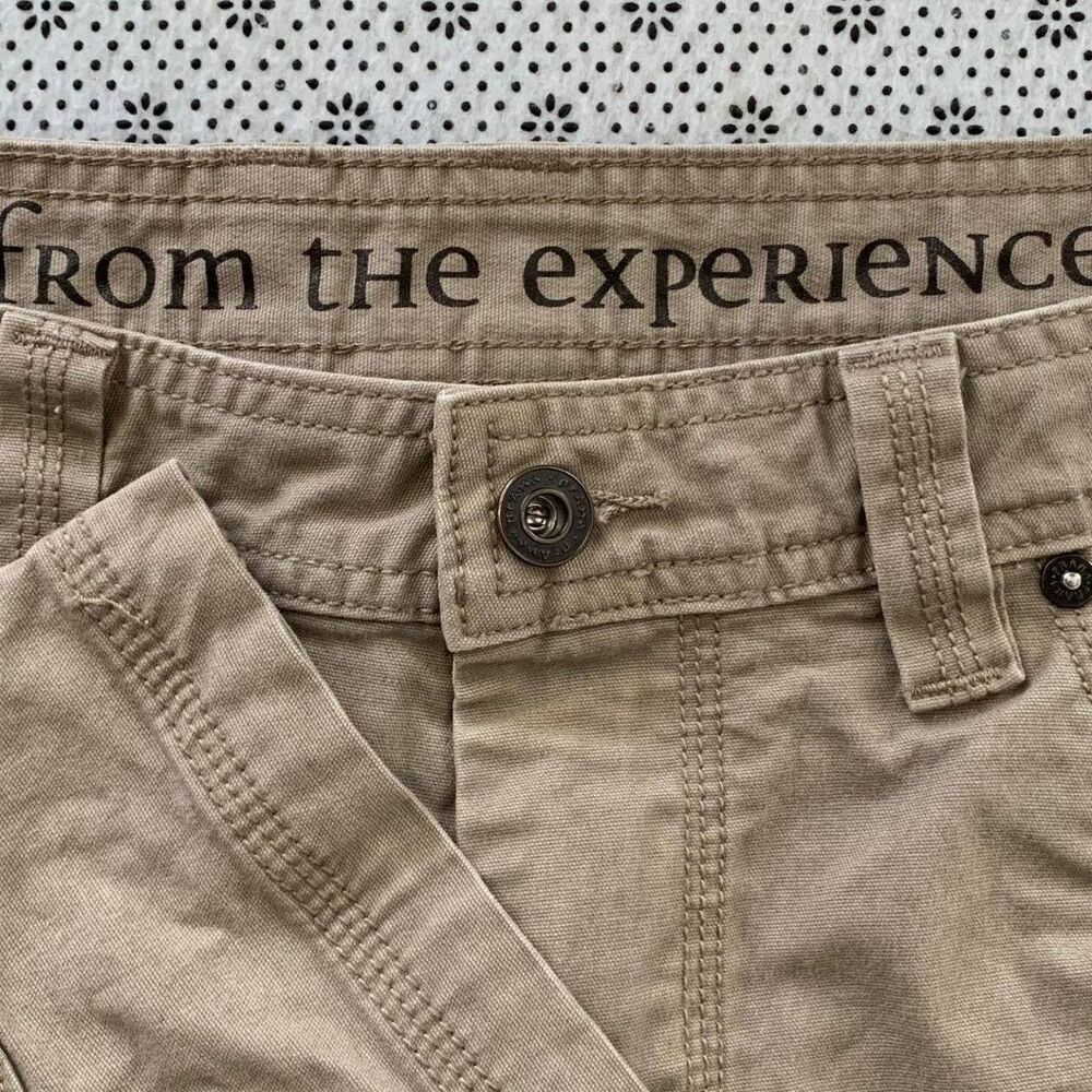prAna Men's Khaki Cargo Shorts 36W x 11L Tan Cotton Outdoor Hiking 36WX11L - Picture 1 of 9